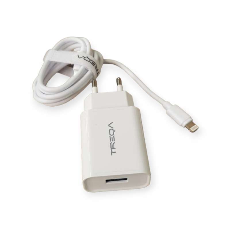 Treqa CS-220 18W 3.0 USB Wall Charger With Lightning USB Cable