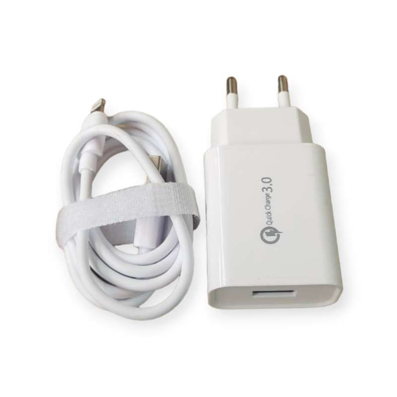 Treqa CS-220 18W 3.0 USB Wall Charger With Lightning USB Cable