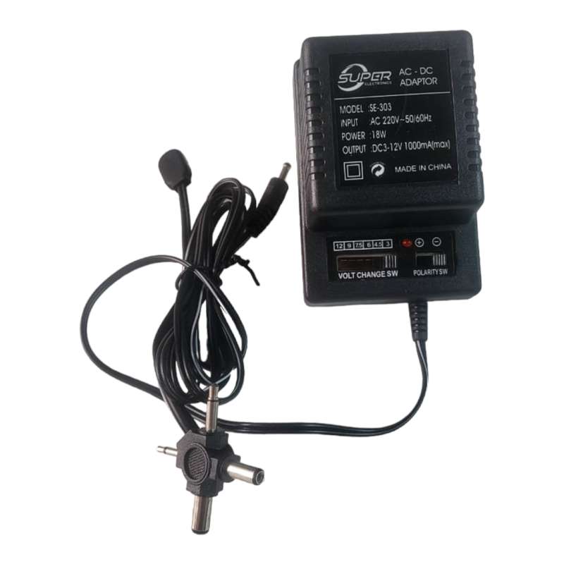 SE-303 Deluxe Universal AC/DC Adapter 12V
