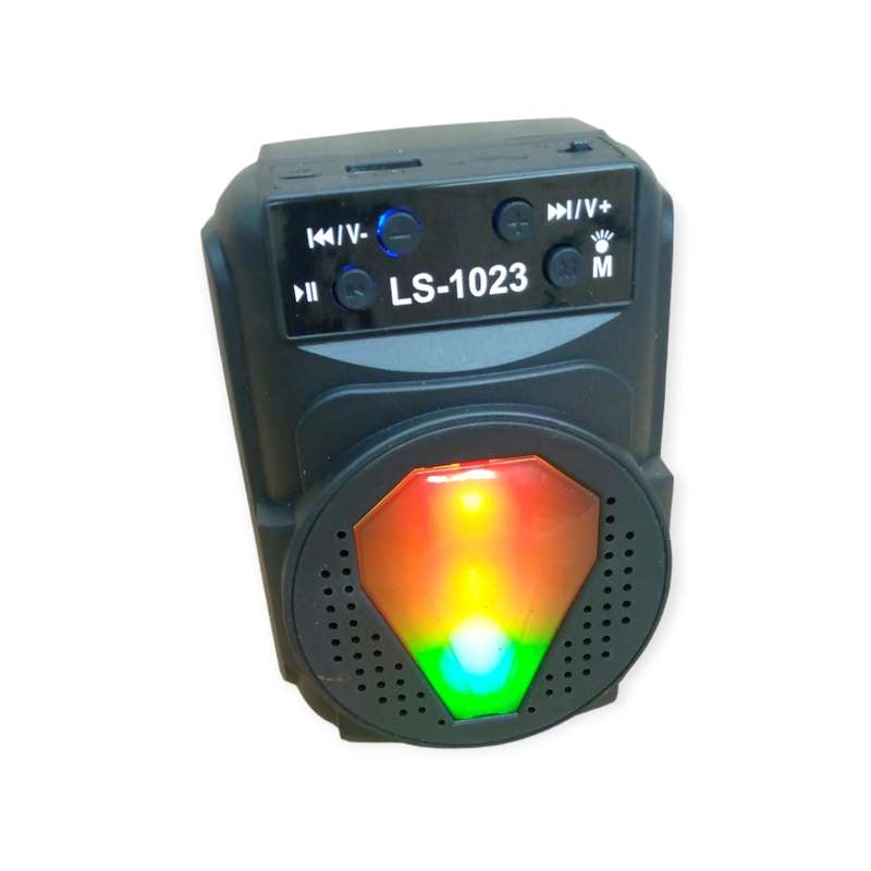 LS-1023 RGB Bluetooth Speaker with USB & Micro SD Slot+ FM Radio