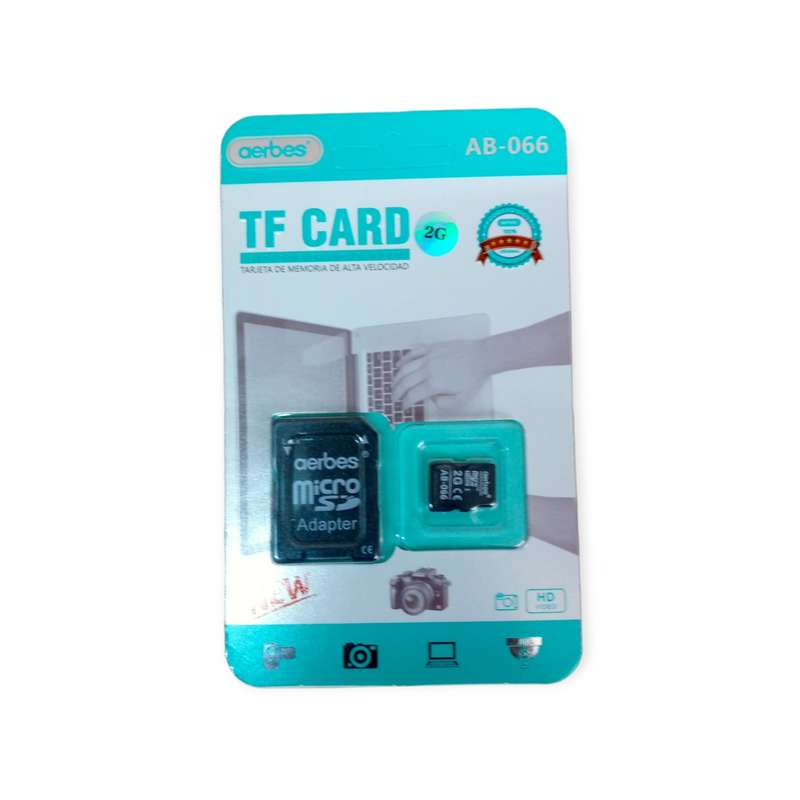 Aerbes AB-066 2GB Micro SD Memory Card With SD Adapter
