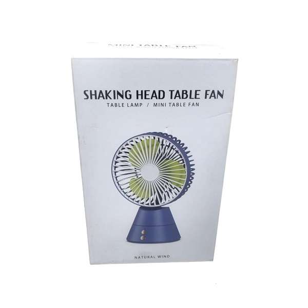 PM-018 Oscillating USB Rechargeable Table Fan with LED Light