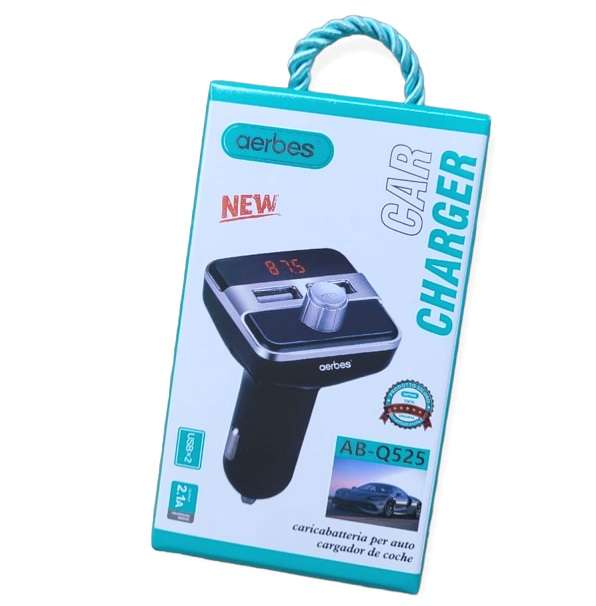 Aerbes AB-Q525 Wireless Bluetooth Car MP3 Player Dual USB Charger
