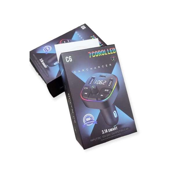 C6 3.1A Smart Bluetooth Car FM Modulator