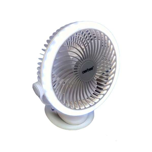 Aerbes AFSD10 USB Rechargeable Table Clip Fan With 2400mah Battery