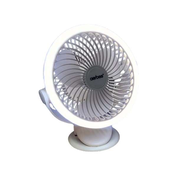 Aerbes AFSD10 USB Rechargeable Table Clip Fan With 2400mah Battery