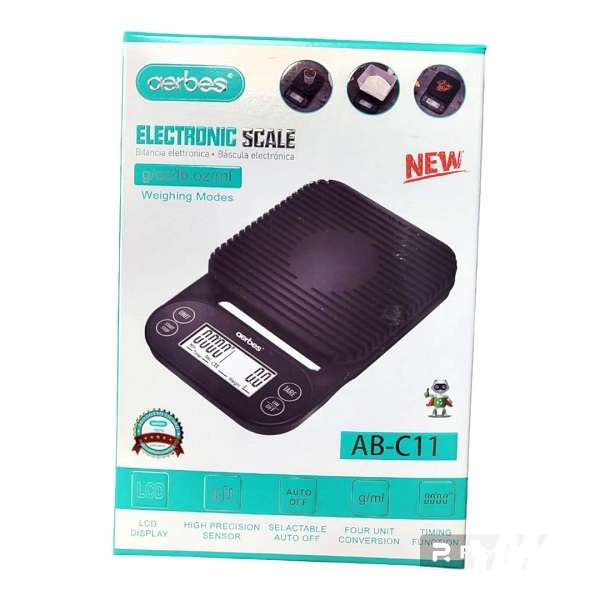 Aerbes AB-C11 Digital Coffee Scale With LCD Backlight 3kg/0.1g