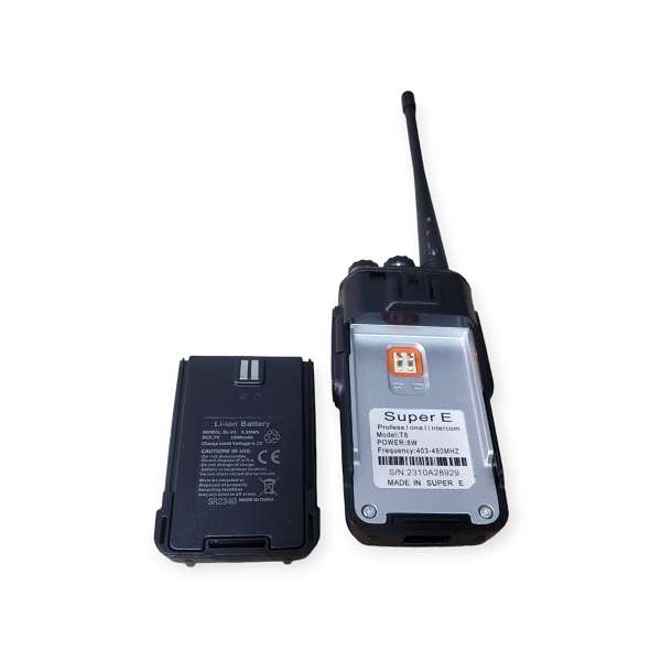 Super E-T8  Dual Walkie Talkie 8W 4.2V 1500Mah Battery