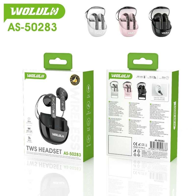 Wolulu AS-50283 TWS Bluetooth V5.3 Earphone 300mah Battery