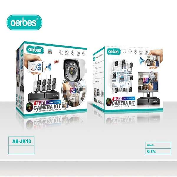 Aerbes AB-JK10 Wifi Camera Surveillance Kit 8 Channel