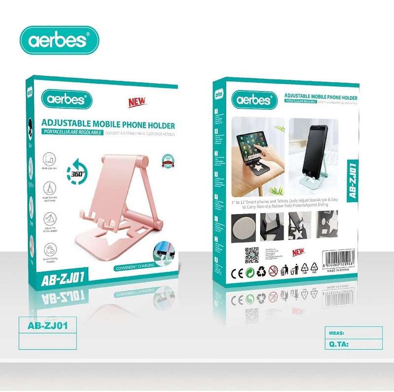 Aerbes AB-ZJ01 360° Rotation Adjustable Foldable Mobile Phone Holder