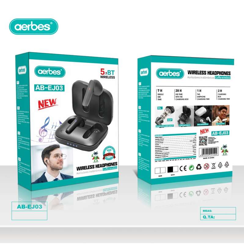 Aerbes AB-EJ03 TWS Bluetooth V5.1 Earphones