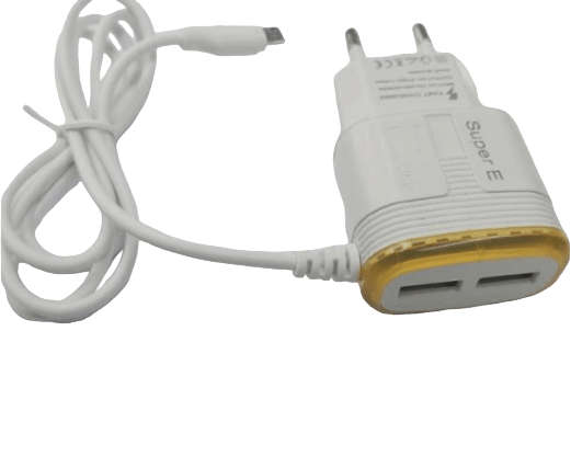 Supper-E Fast Wall Charger with Built In Micro USB Cable