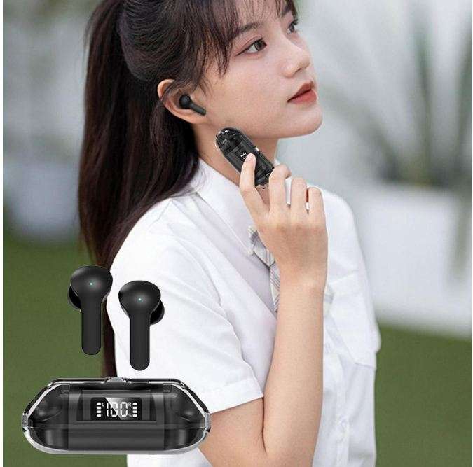 AH-807E TWS Transparent Shell Intelligent Touch Bluetooth Headset F20