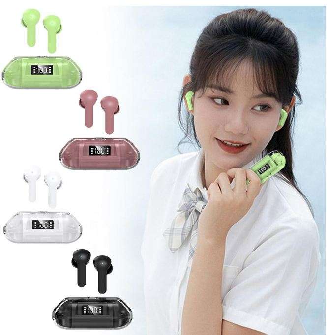 AH-807E TWS Transparent Shell Intelligent Touch Bluetooth Headset F20