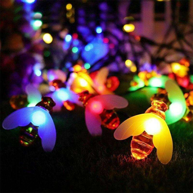 FA-LC47C Solar Powered LED Bees Fairy Light 5M RGB