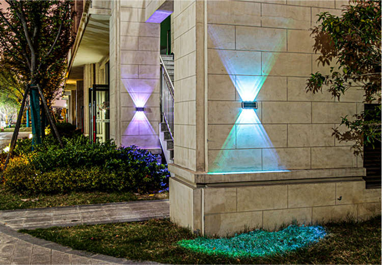FA-K03C Triple Light Source Solar Powered Sensor Wall Light RGB With 2 Lighting Modes