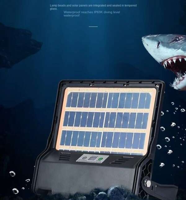 CH-300W-240 Thin Solar Light With Remote Control LEDs and Solar Panel are Inclosed in Toughened G...