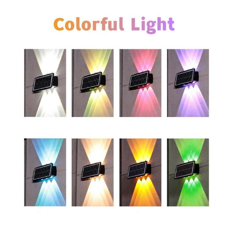 FA-K03C Triple Light Source Solar Powered Sensor Wall Light RGB With 2 Lighting Modes