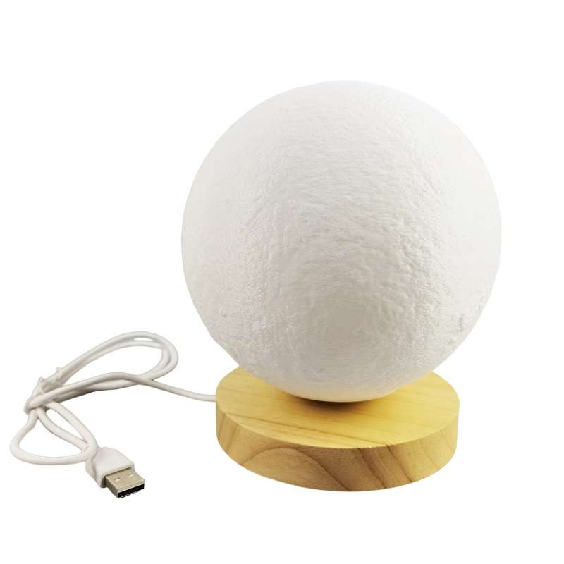 1831527 Rechargeable Multi Color Rotating Moon Lamp 18cm