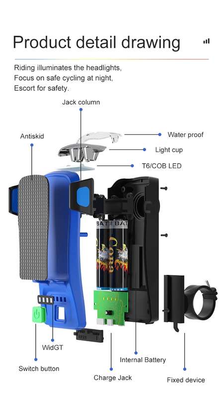 FA-Q20-T6 Multi Functional LED Bicycle Light