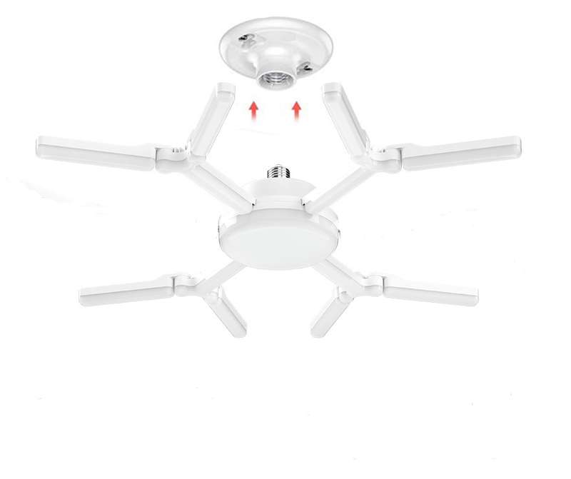 FA-004  E27 LED Snowflake Shape Foldable Pattern Changing Light 80W 6500K