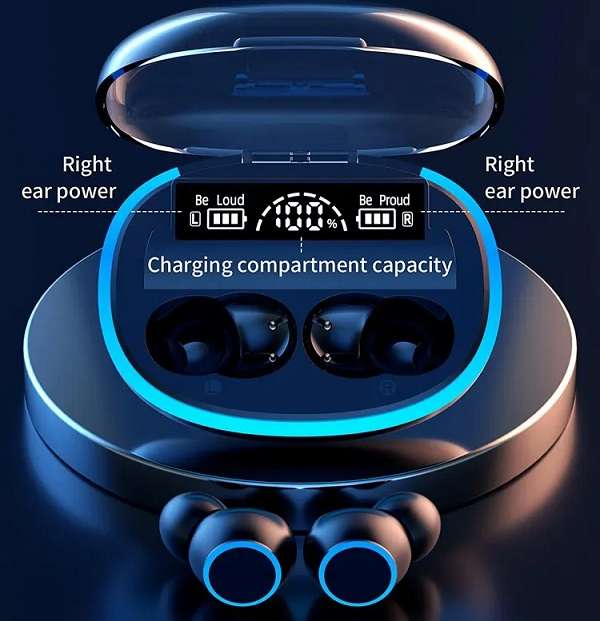 Treqa BT-36 Bluetooth Headset with Display 500mah Battery