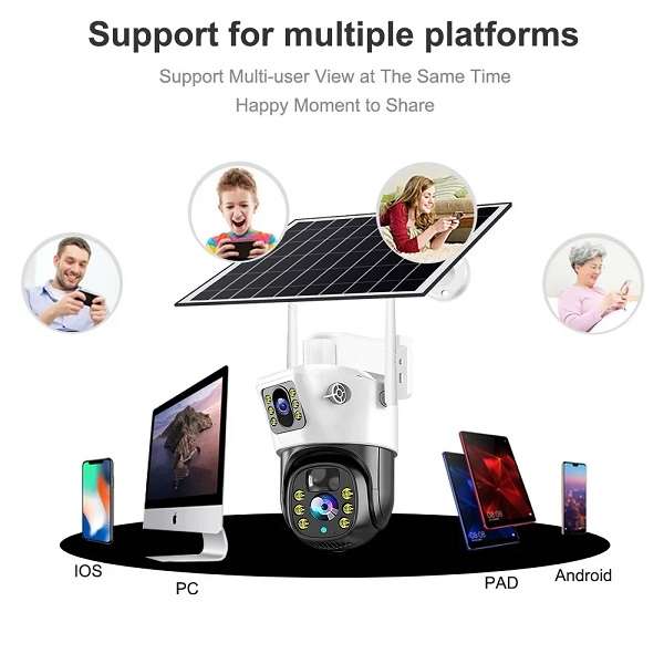 JG20375654 4G Solar Powered Outdoor Camera With V380Pro App
