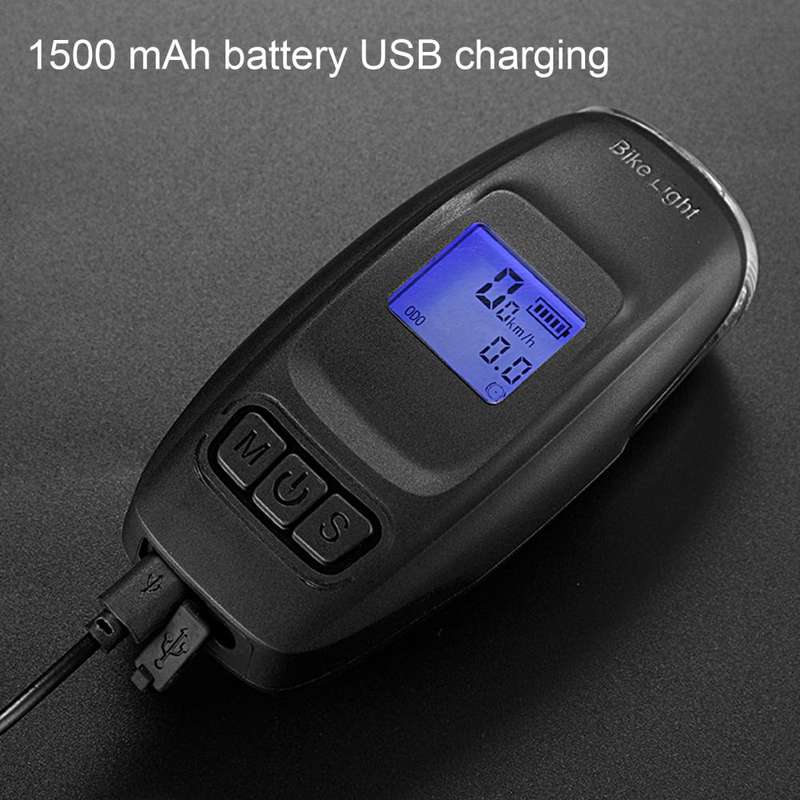 Aerbes AB-ZX08  Bicycle Front Light Code Meter Horn With Digital Display