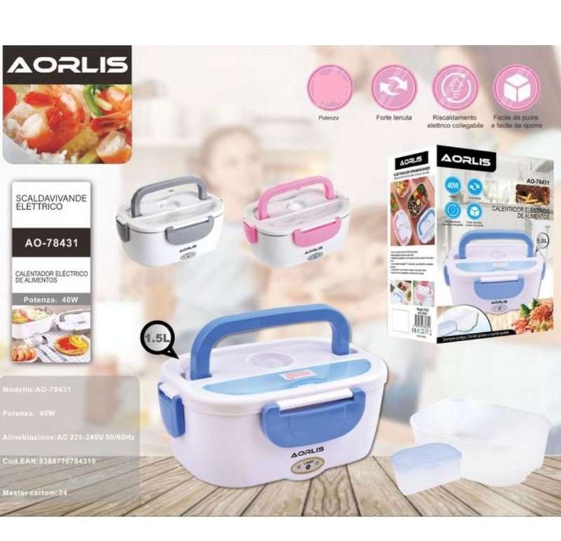 Aorlis AO-78432 Portable Electric Lunch Box Food Heater 1.5L