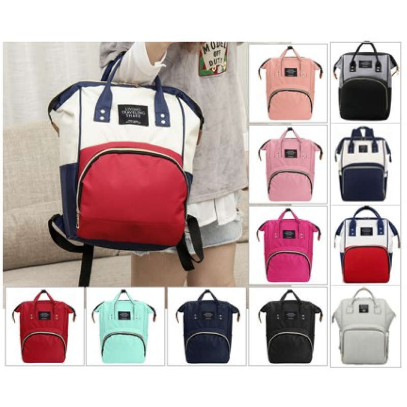 XF0758 15Mummy Diaper Bag Pack Large Capacity Waterproof With  Hiden Pockets