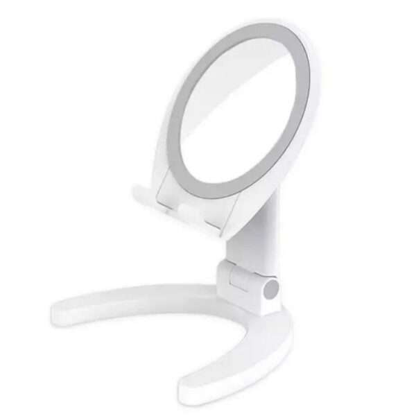 Foldable And Portable Phone Holder With Mirror Vanity