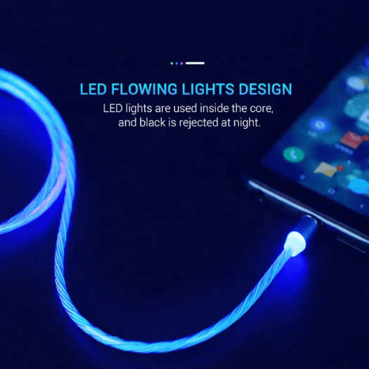 X-Cable 360° Magnetic LED USB 3 in 1 Charging Cable