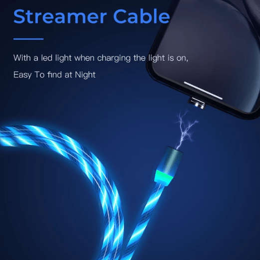 X-Cable 360° Magnetic LED USB 3 in 1 Charging Cable