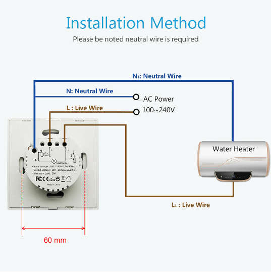 JG638 One Gang Touch Switch Smart Life App