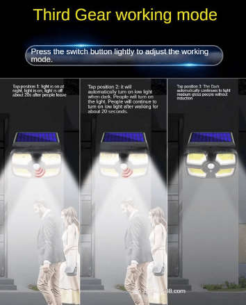Aerbes AB-TA167 Solar Powered 30W Split Wall Lamp With Remote Control