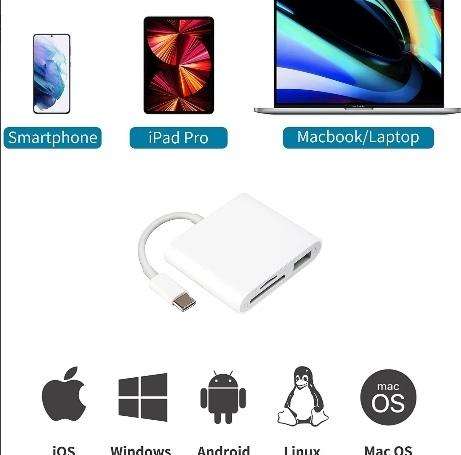 Treqa USB-5 Type C Card Reader OTG Converter