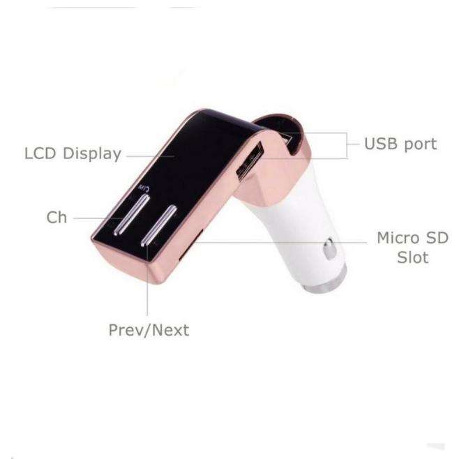 590 Bluetooth MP3 FM Transmitter Hands-free Car Kit Charger with Remote