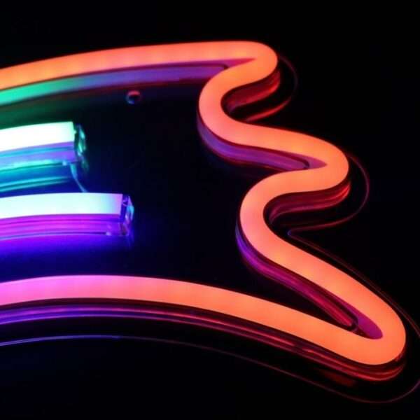 C-9 USB Powered Meteor Neon Lamp With Back Plate