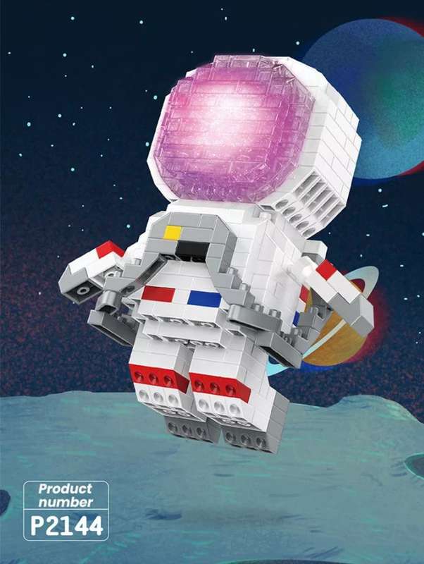 P2144 Space Walk  Astronaut Blocks With LED Light 456pcs