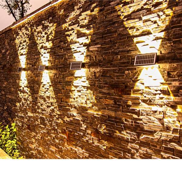FA-K03H Triple Light Source Solar Powered Sensor Wall Light Warm White With 2 Lighting Modes