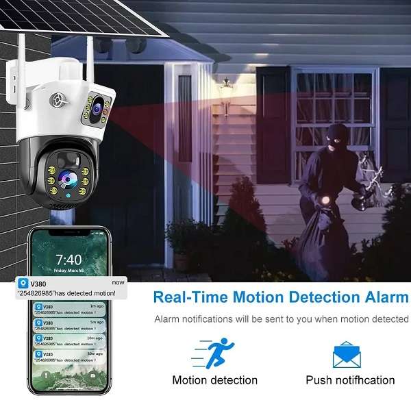 JG20375654 4G Solar Powered Outdoor Camera With V380Pro App