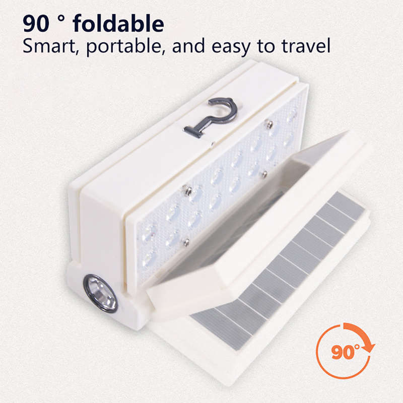 FA-6609 Rechargeable Solar Powered Foldable Camping Light With Hook 32LED 5W