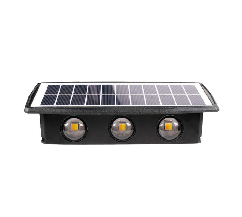 FA-K03H Triple Light Source Solar Powered Sensor Wall Light Warm White With 2 Lighting Modes