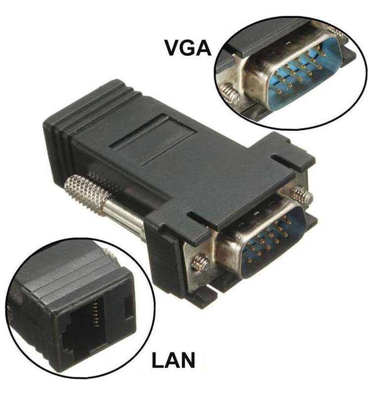 SE-L34 VGA To CAT5 CAT6 RJ45 Network Adapter