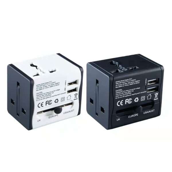 2.1A Dual USB Travel Adapter Plug Multi-function Fused USB Charger