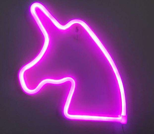 FA-A19 Unicorn Head Neon Sign Lamp USB And Battery Operated