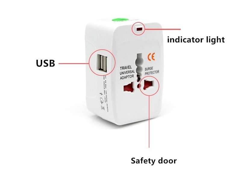 Treqa BEU-2 Universal Travel Adapter 1500Mah With Dual USB Port