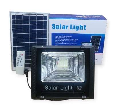 FA-5280-40W Solar Powered Flood Light With Time Switch And Remote Control