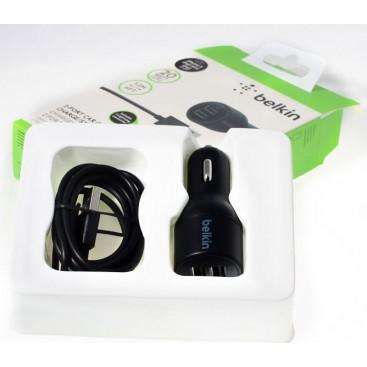 20W Dual Port Car Charger with Micro USB Cable